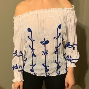 Sheer off the shoulder blouse